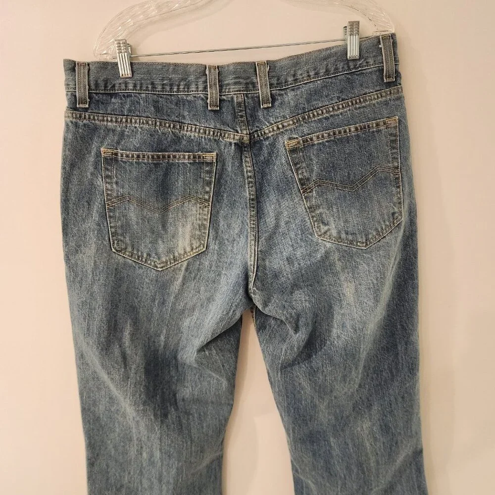 Red Camel Jeans Hawk‎ 9914 Retro Vtg Straight Light Wash Blue Denim Mens 38x30